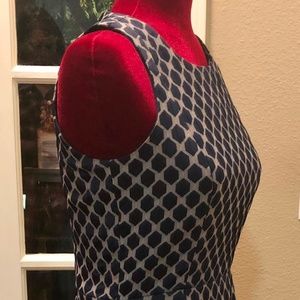 Banana Republic Navy and Gray Sheath Dress